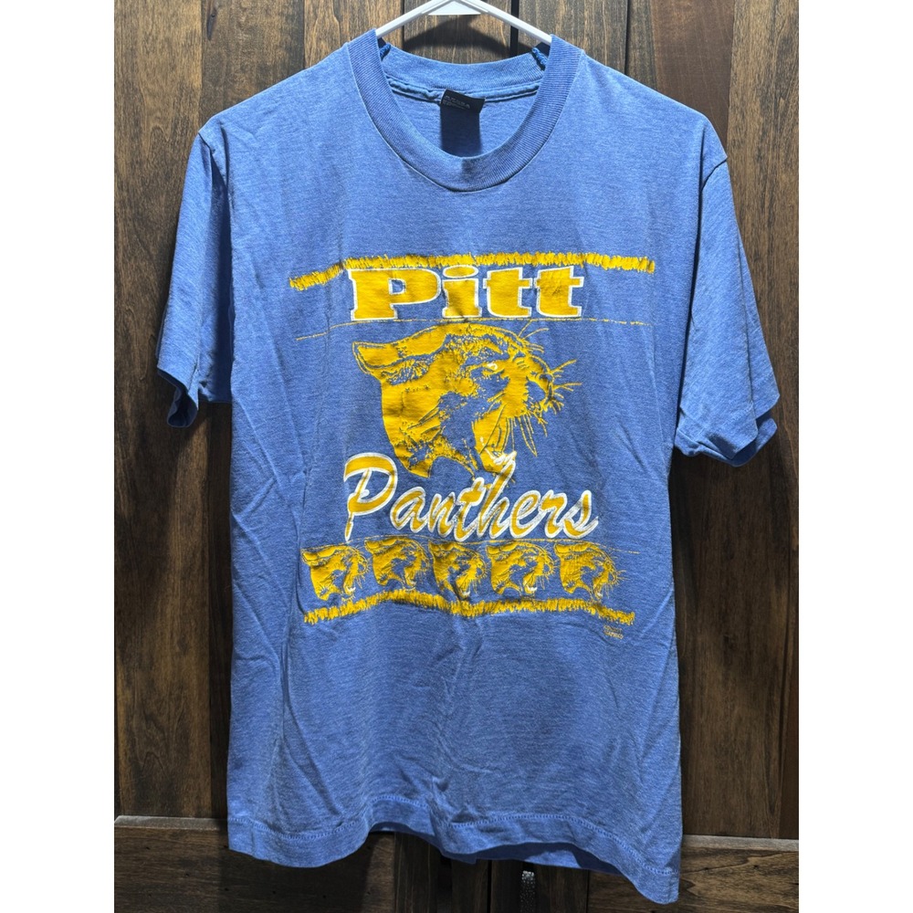 Vintage Pitt Panthers Shirt Screen Stars‎ Best Blue University of Pittsburgh L